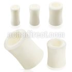 dpwh white bone double flared flesh tunnel size 4mm to 6mm