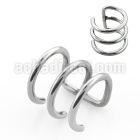 ecf3 surgical steel clip fake helix triple hoop