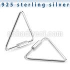 endt 925 sterling silver endless hoop triangle shape design