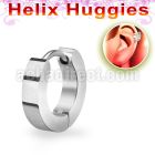 er248m tiny matt polished 316l steel helix huggie