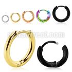 erhop pair of stainless steel hinged hoop huggies