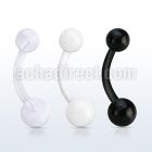 fbnuvs bioflex belly banana, 14g (1.6mm) with 5 6mm ball