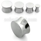 fspg high polished surgical steel double flared solid plug