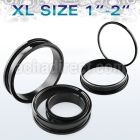 ftpgxl xl black anodized surgical steel screw fit flesh tunnel