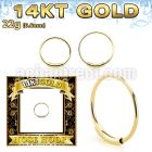 g14end solid 14k gold endless nose hoop w an outer diameter