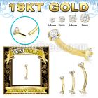 ggbnz 18k gold threadless push pin banana 16g cz