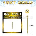 ggysb1 18k gold bend it yourself nose stud 22g ball top