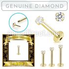glbdi2 14k gold labret 2mm prong set round diamond