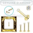 glbdi 14k gold labret 1.5mm prong set round diamond