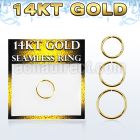 gsel18 solid 14kt gold seamless ring 1mm w diameter 8 12mm