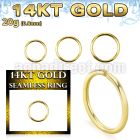 gsel20 solid 14kt gold seamless ring 0 8mm w diameter 8 12mm