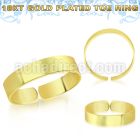 gt510 18k gold plated silver adjustable toe ring smooth