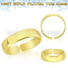 gt527 18k gold plated silver adjustable toe ring plain