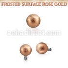 idttfo4s 4mm rose gold frosted steel ball dermal anchor top part