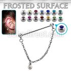 indsdfo2 steel industrial jewel barbell w dangling frosted ball