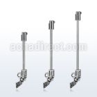 indsh38 surgical steel industrial barbell