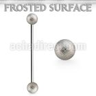 info5 316l steel industrial barbellw 2 5mm frosted steel balls
