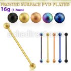 intfo4s anodized steel industrial barbell w frosted steel ball