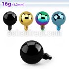 itb4 4mm anodized 316l steel dermal ball top for base plate