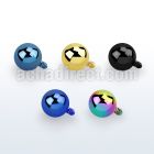 itb5 5mm balle shaped anodized 316l steel dermal anchor top