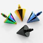 itcn4 4mm anodized 316l steel dermal cone top for base plate