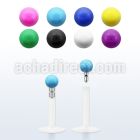 lbisab25 clear bio flexible labret with 2 5mm color acrylic ball