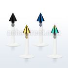 lbitcn clear bio flexible labret with 3mm anodized cone