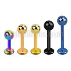 lbtb4s anodized surgical steel labret with a 4mm ball