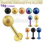 lbtfo5s anodized steel labret w a 5mm frosted steel ball