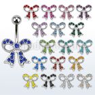 mcd359 316l steel belly banana w a lower crystal ribbon