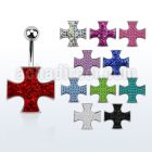 mcd419 steel belly banana w ferido multi crystal iron cross