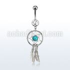 mcd544 steel belly banana w dangling dreamcatcher design