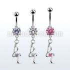 mcdz410 steel belly banana w fancy dangling small prong set cz 