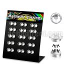 mg85 board of 8mm round crystal magnetic earrings in colors