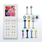 mlbx box polished anodized steel monroe labrets w tops