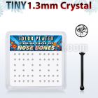 nbrb6xc box w black silver nose bone w 1 25mm round crystals