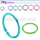 ncp color plated silver wire non piercing fake nose clip