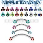 npbnmj5 surgical steel nipple banana 5mm