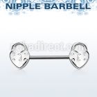 npsh9 316l steel nipple barbell with two locks