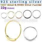 ns01 sterling silver endless nose hoop with diameter 8mm