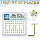nsflbxcg 18k gold plated silver nose studs flower 52