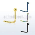 nstb anodized 316l steel nose stud with 2mm ball shaped top