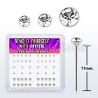 nybxmc2 box of silver bend it nose studs w 1 4 1 5 2mm crystals