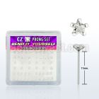 nyzbsc box of silver bend it nose studs w star clear prong cz