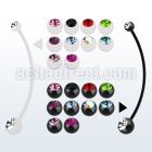 pnda2cg maternity belly ring w 5 8mm acrylic jewel ball