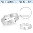 pt510 silver adjustable toe ring smooth