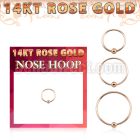 r14hob 14k rose gold endless nose hoop 2mm ball
