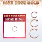 rcln20 solid 14kt rose gold fake nose clip 