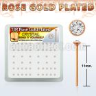 rsnybxc rose gold silver bend it nose studs w clear crystals