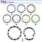 semt16 pvd 316l steel segment ring in zebra stripes 8 10mm